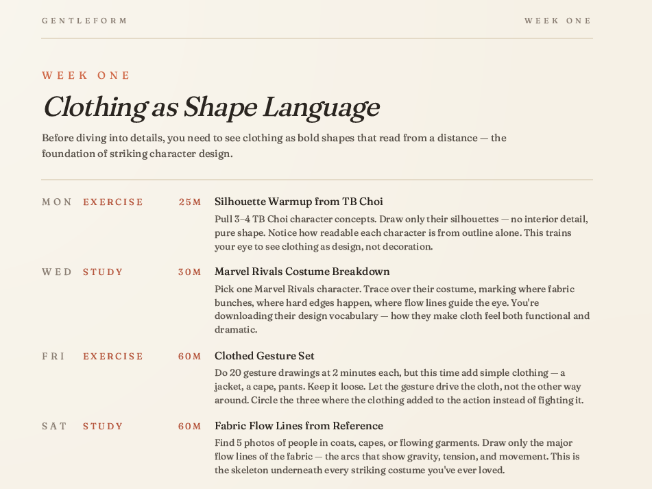 A spread from the Gentleform companion guide.