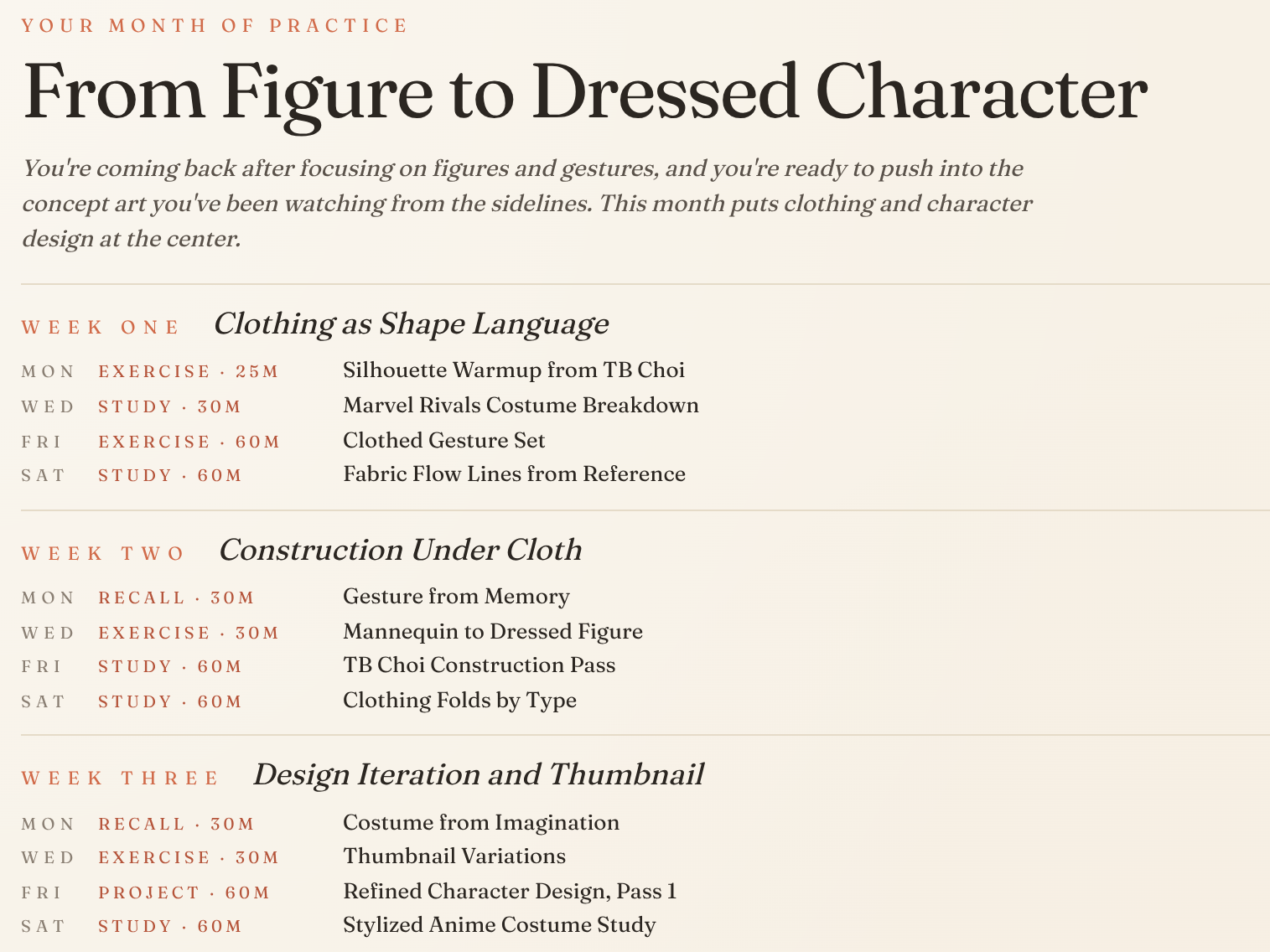 Detail of a Gentleform poster showing weekly sessions.